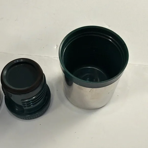 Vintage Stanley Aladdin Green Thermos Bottles 1.1 Qt/ 1 L Hammertone - Picture 2 of 4